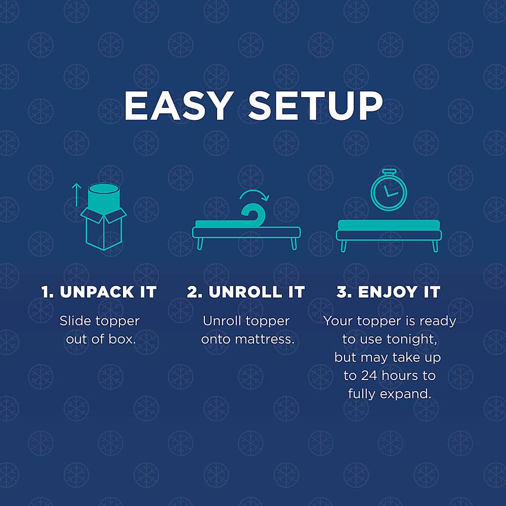 Alt View 17. Tempur-Pedic - TEMPUR-Adapt® + Cooling 3" Memory Foam Mattress Topper, King - White.