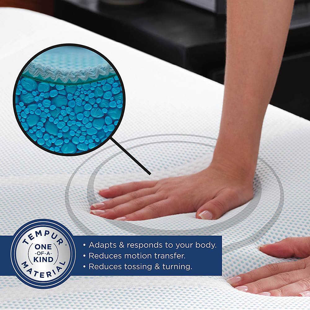 Angle. Tempur-Pedic - TEMPUR-Cloud® 2" Memory Foam Mattress Topper, Twin - White.