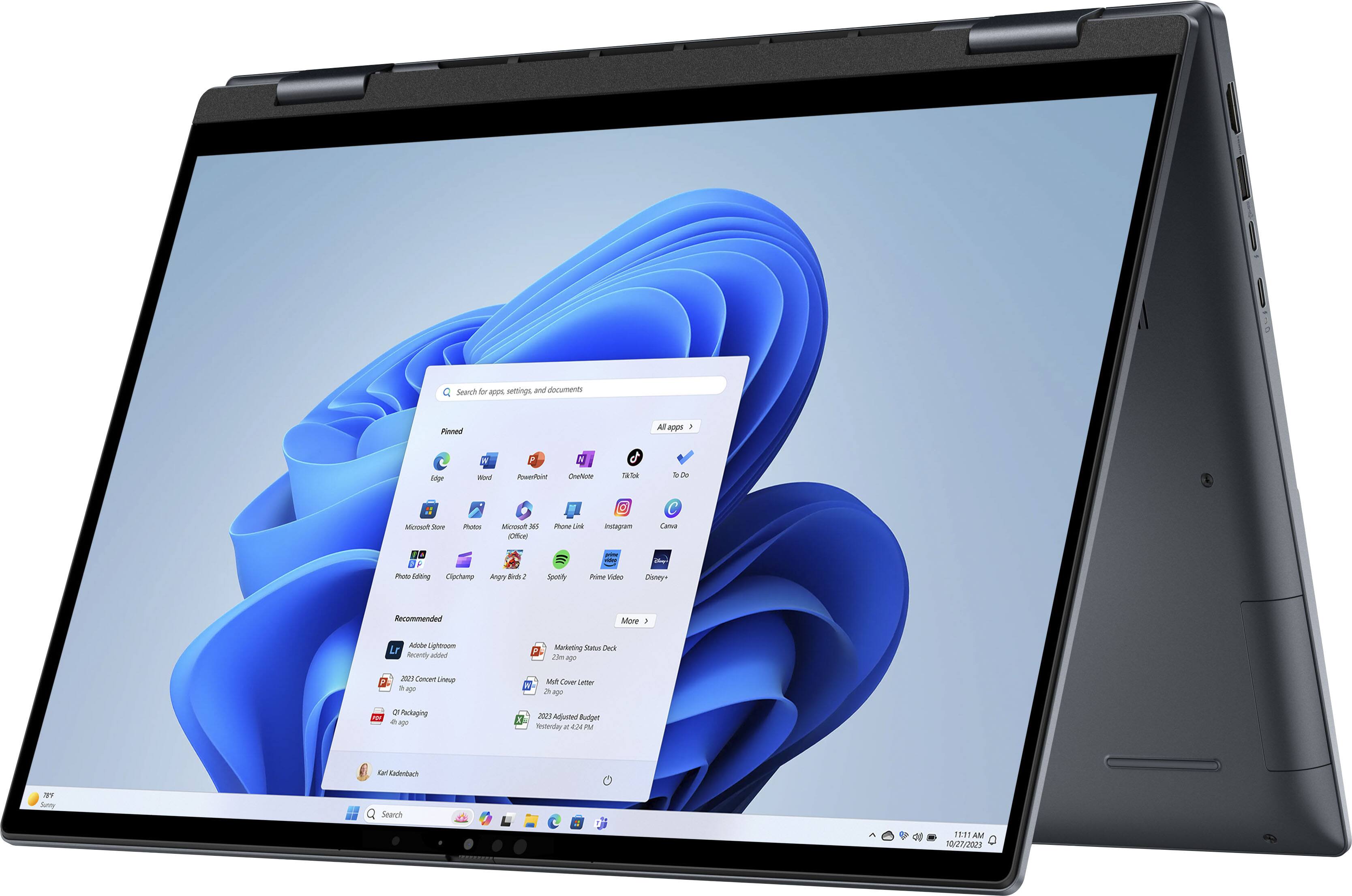 Alt View 12. Dell - Inspiron 16.0" 2-in-1 OLED Touch Laptop - 13th Gen Intel Evo i7 - 16GB Memory - NVIDIA GeForce MX550 - 1TB SSD - Stylus - Dark River Blue.