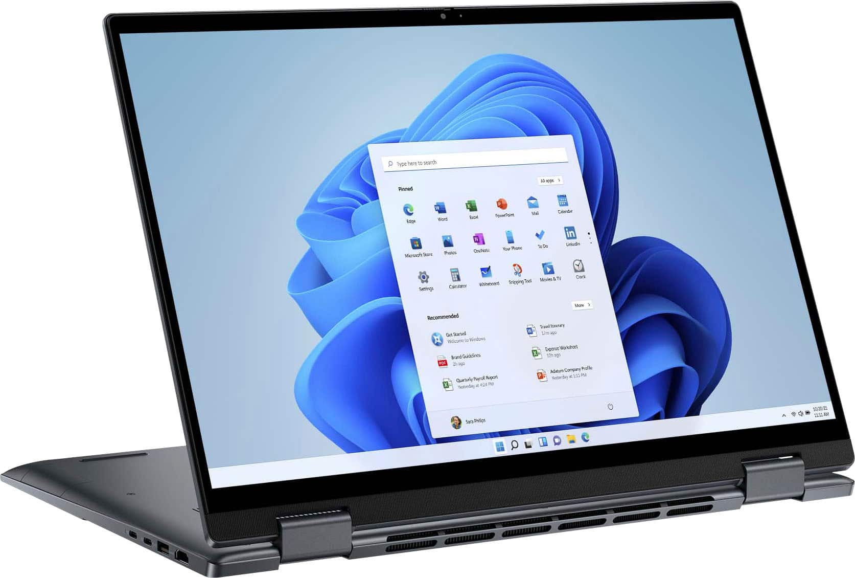 Alt View 10. Dell - Inspiron 16.0" 2-in-1 Touch Laptop - AMD Ryzen 7 7730U - 16GB Memory - 1TB SSD - Dark River Blue.