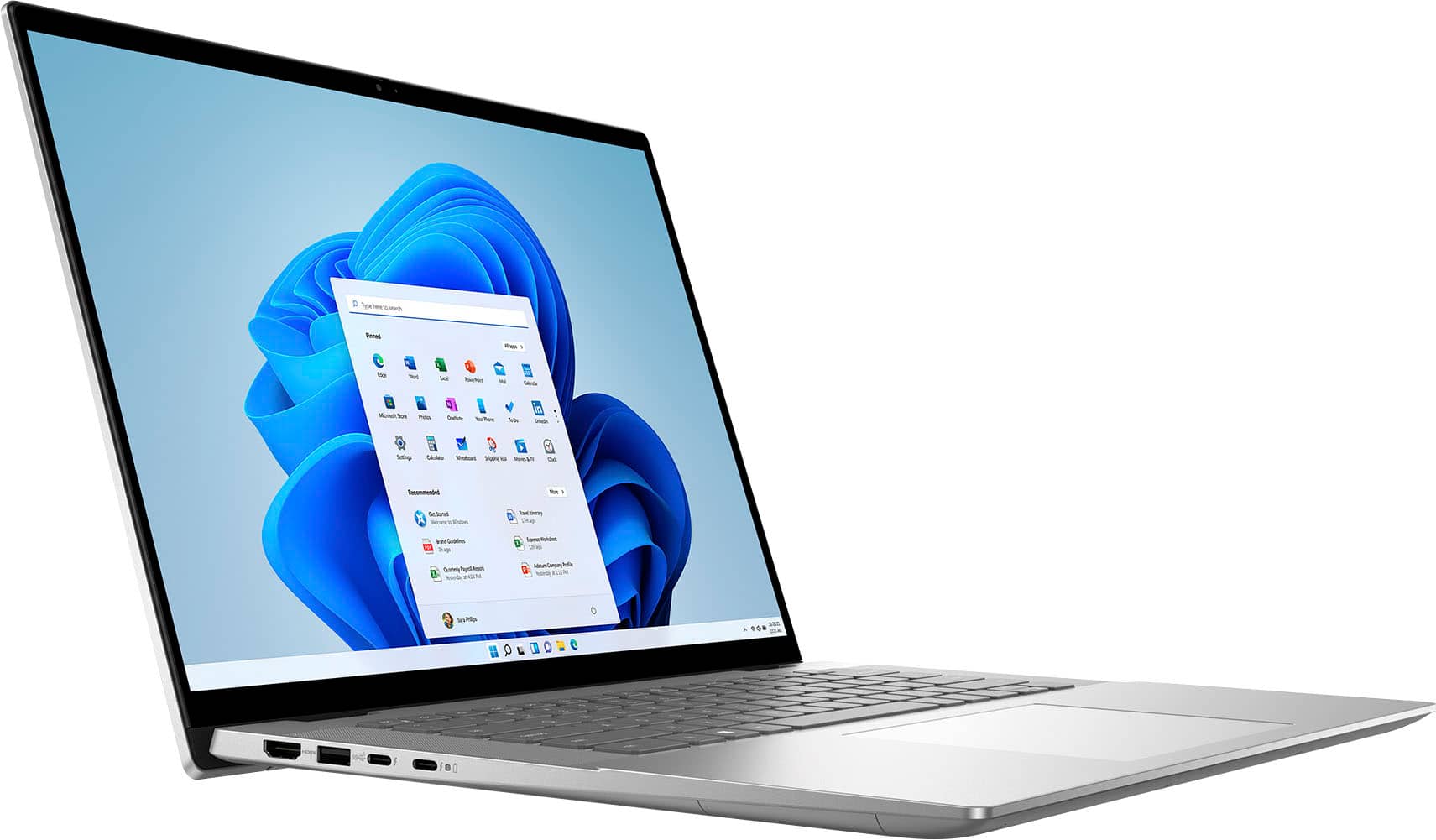 Left. Dell - Inspiron 16.0" 2-in-1 Touch Laptop - 13th Gen Intel Evo i5 - 8GB Memory - 512GB SSD - Platinum Silver.