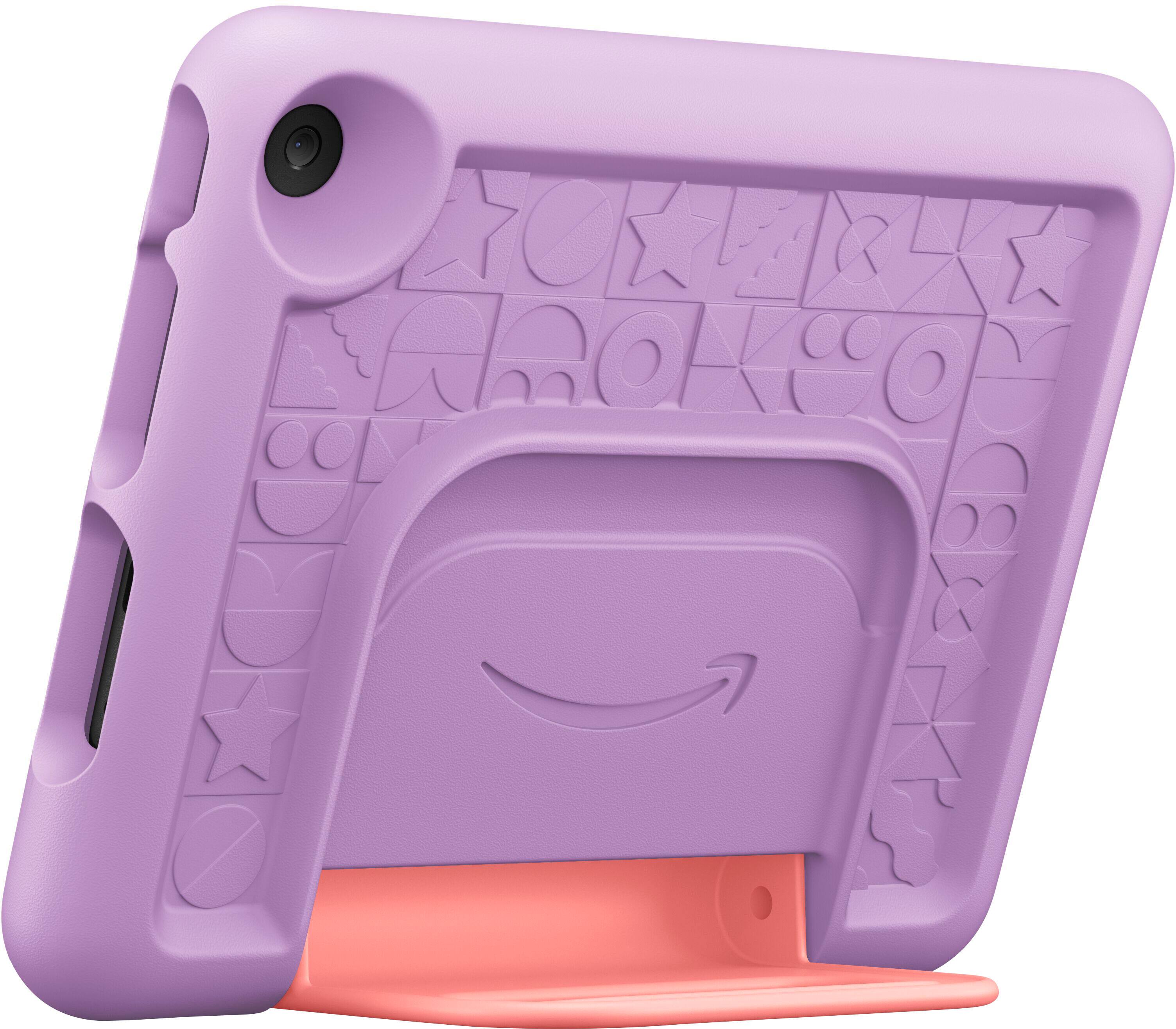 Angle. Amazon - Kid-Proof Case for 12th Gen Fire 7 tablet, 2022 release - PURPLE.