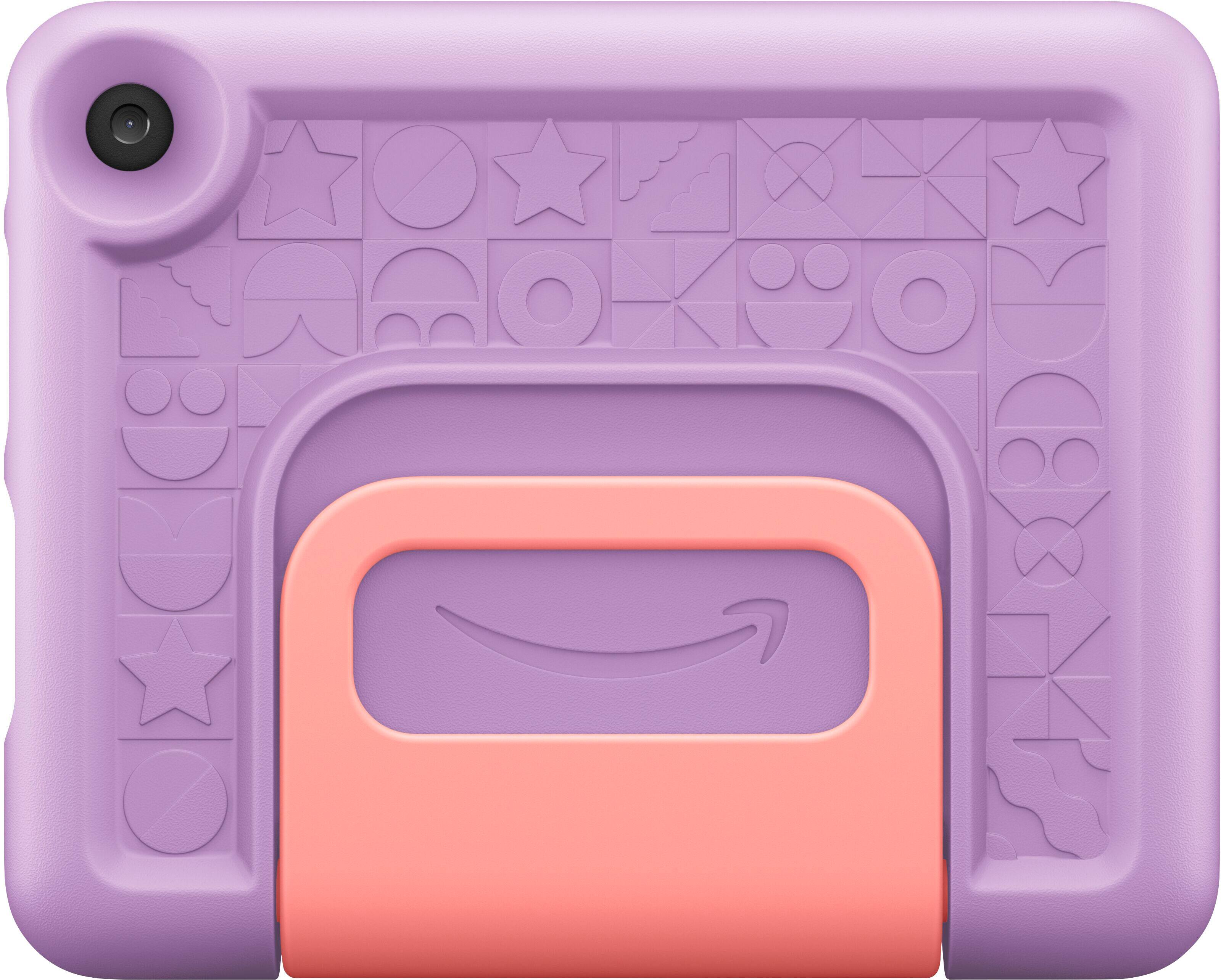 Left. Amazon - Kid-Proof Case for 12th Gen Fire 7 tablet, 2022 release - PURPLE.