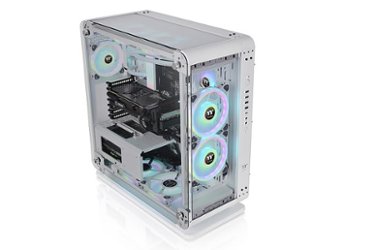 Thermaltake - Core P6 TG Snow Edition ATX Mid Tower Case - White - Front_Zoom