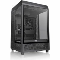 Thermaltake - Tower 500 Tempered Glass Vertical Mid Tower Case - Black - Front_Zoom