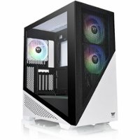 Thermaltake - Divider 370 Edition ARGB Mid-Tower Case with Tempered Glass - White - Front_Zoom
