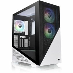 Thermaltake - Divider 370 TG ARGB Mid Tower Case - White - Front_Zoom