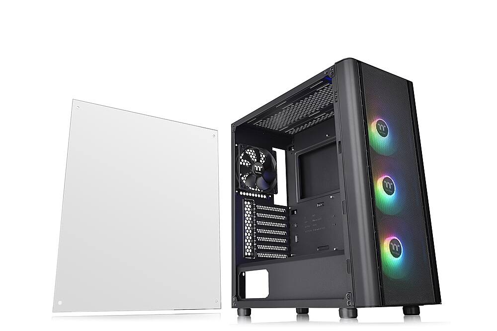 Thermaltake V250 ARGB Air ATX Mid-Tower Case with Tempered Glass Black ...