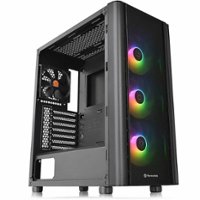 Thermaltake - V250 ARGB ATX Mid-Tower Case with Tempered Glass - Black - Front_Zoom