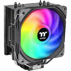 Front. Thermaltake - UX200 SE ARGB Lighting CPU Cooler - Black.
