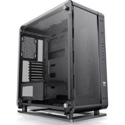 Thermaltake - Core P6 Tempered Glass Mid Tower Case - Black - Front_Zoom