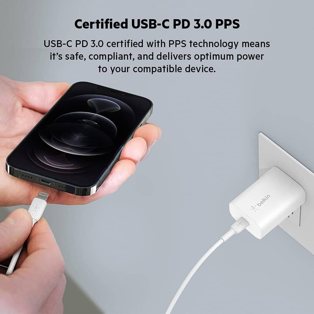 Certified USB-C PD 3.0 PPS USB-C PD 3.0 certified with PPS technology means it's safe, compliant, and delivers optimum power to your compatible device. Belkin.