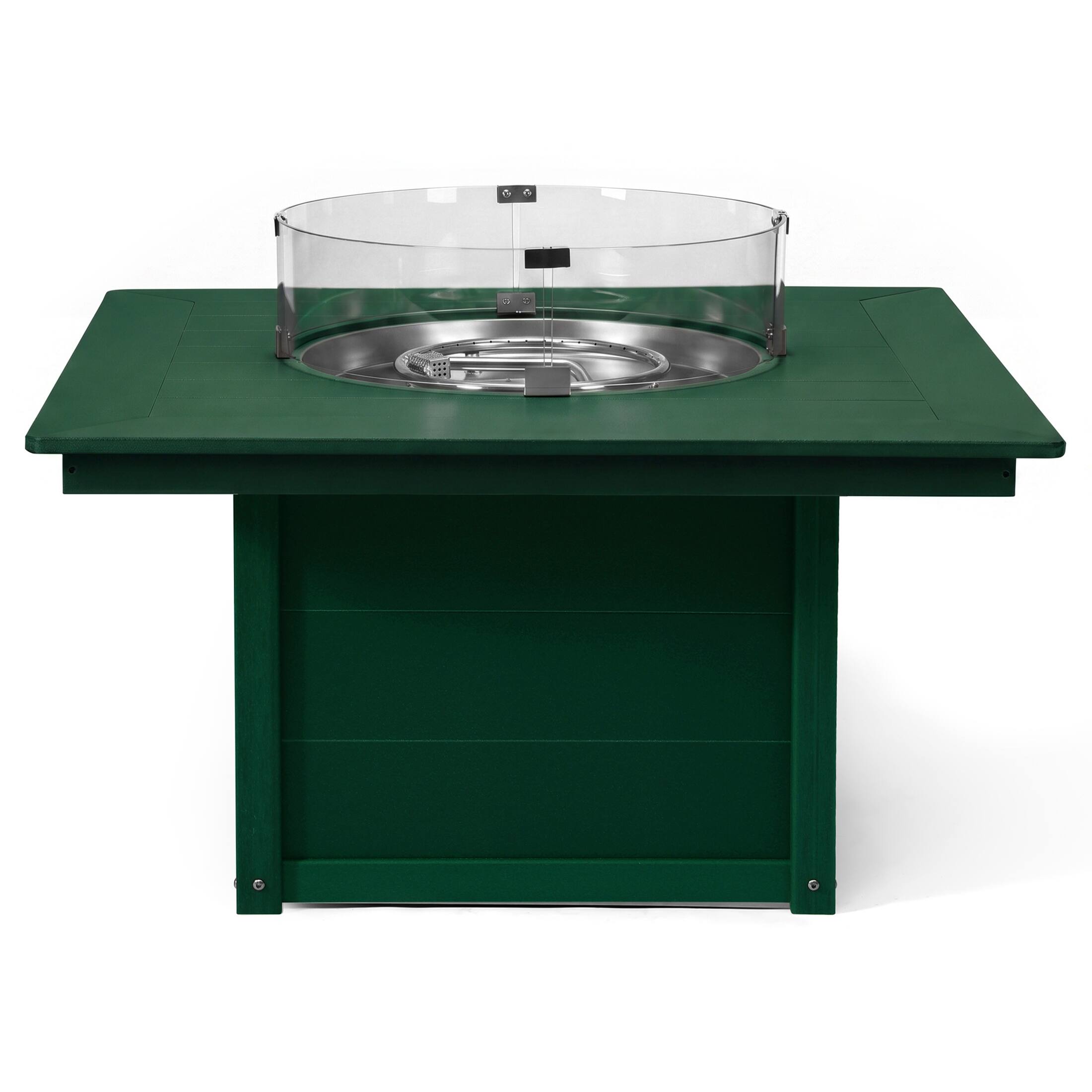 Back. WestinTrends - WestinTrends Helios 42" Modern Outdoor Patio Propane Square Fire Pit Table - Dark Green.