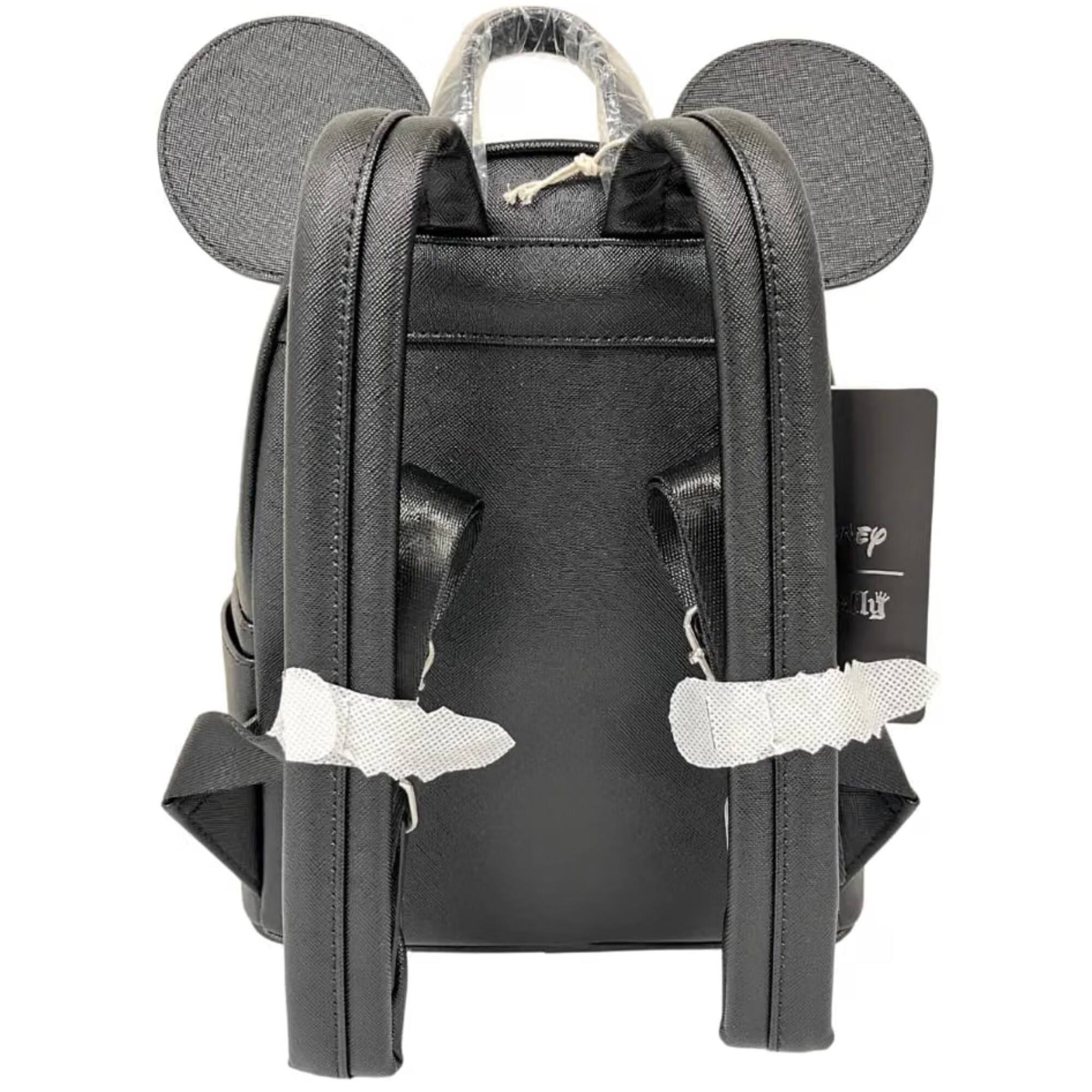 Alt View 1. Disney - Loungefly x Mickey Suit Mini Saffiano Faux Leather Backpack - Gray.