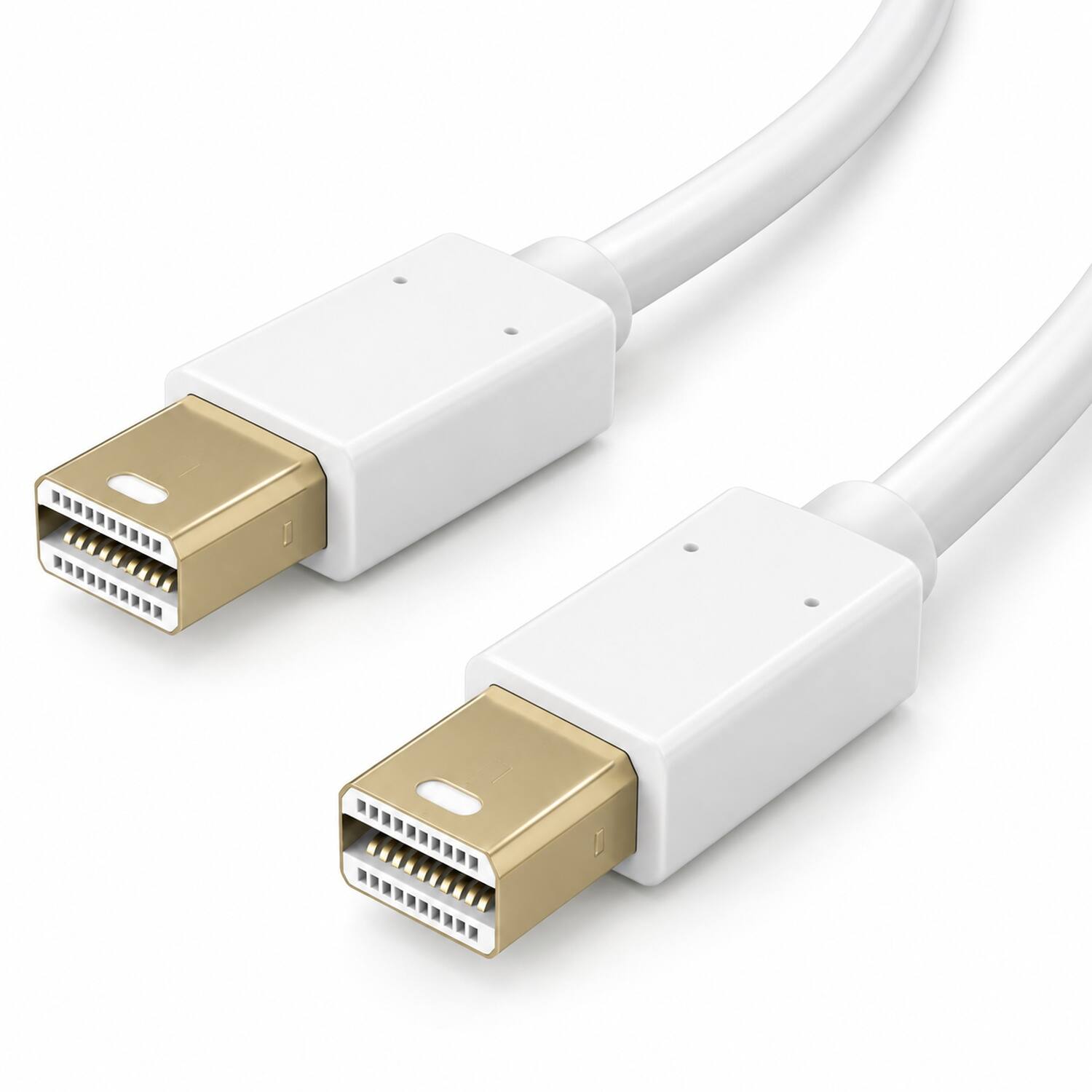 Angle. Sanoxy - 6ft Mini DisplayPort to Mini DisplayPort Cable 32AWG 4K Resolution Ready - White.
