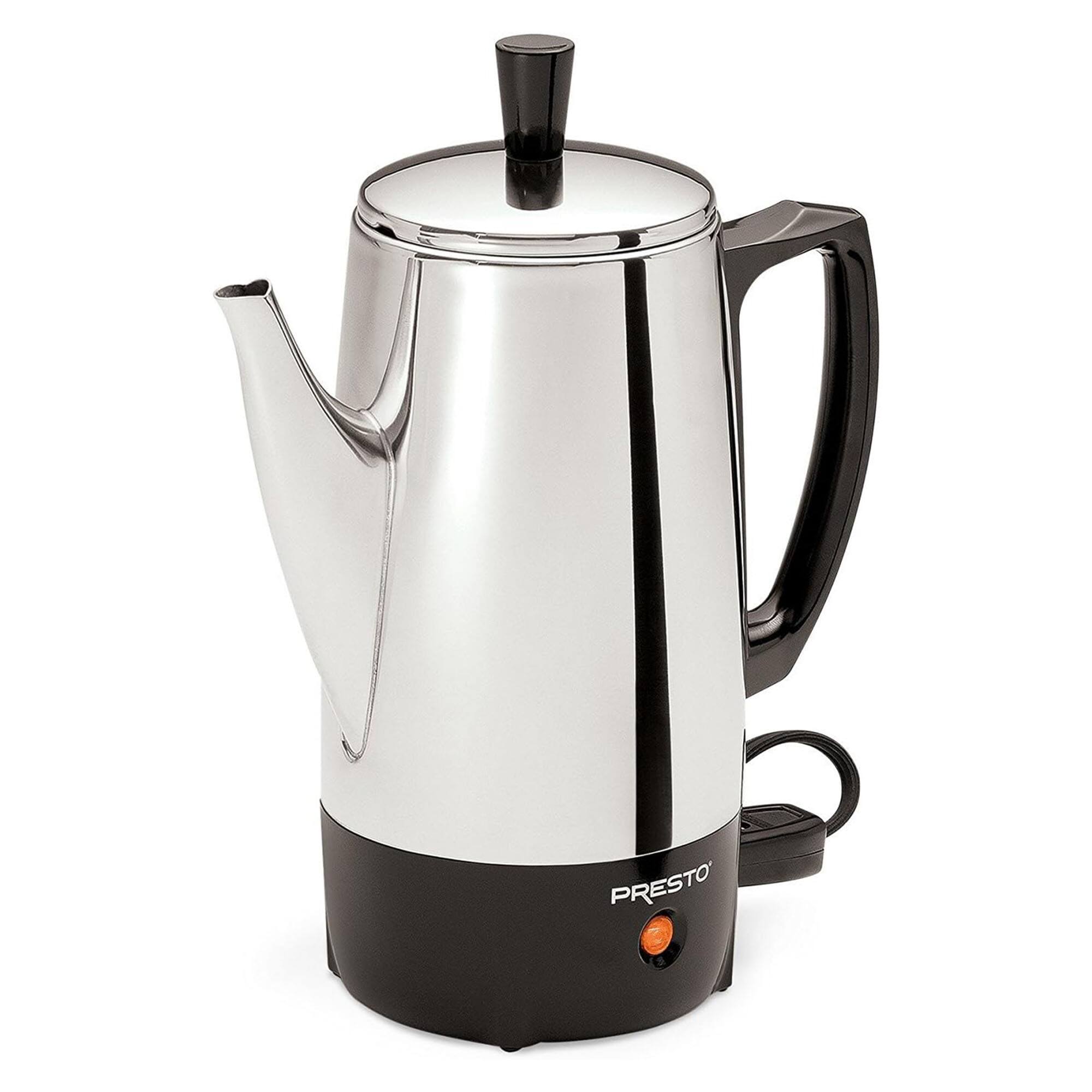 Alt View 8. Presto - Presto 02822 Stainless Steel Coffee Maker, Classic Percolator, Easy Pour, Silver - Silver.