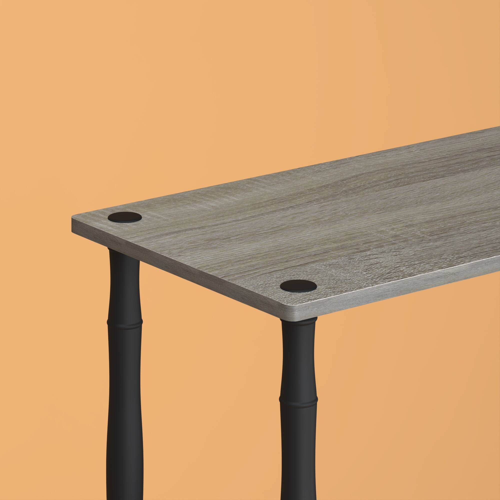 Alt View 6. HOMLUX - 3-Tier 29.5" Corner Shelf Open Shelves for Display for Living Room and Office Organization French Oak - Gray & Black.