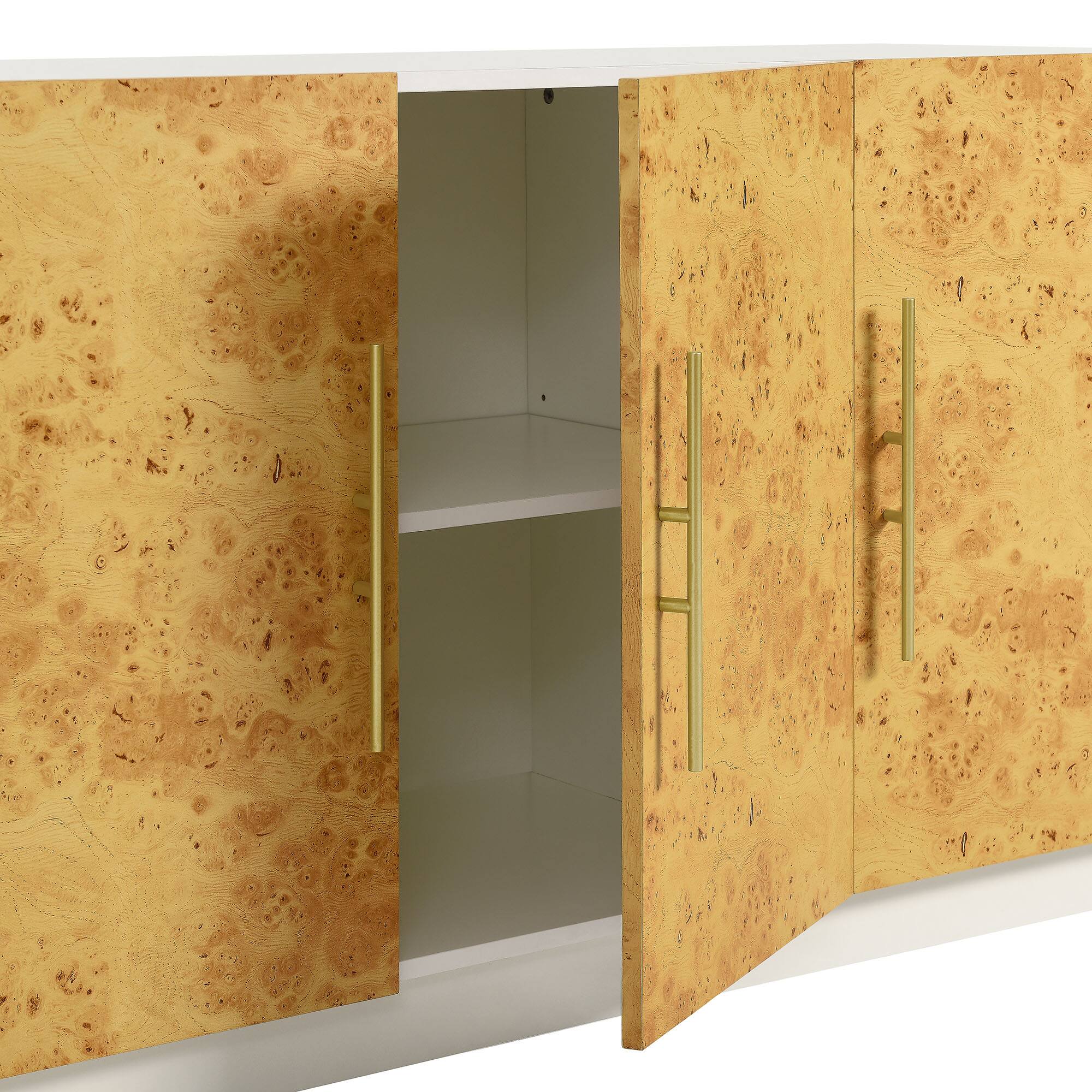 Alt View 4. Modway - Abel 69 Inch Burl Wood Sideboard Buffet TV Stand by Modway - White Bleached Burl.