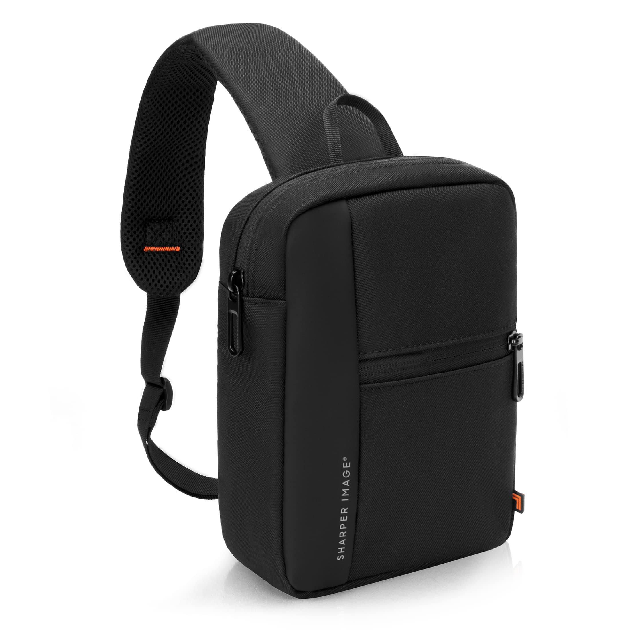 Sharper Image - Crossbody Bag, Water Resistant Sling Backpack, Daypack Chest Bag for Travel, Hiking, Outdoor - Black