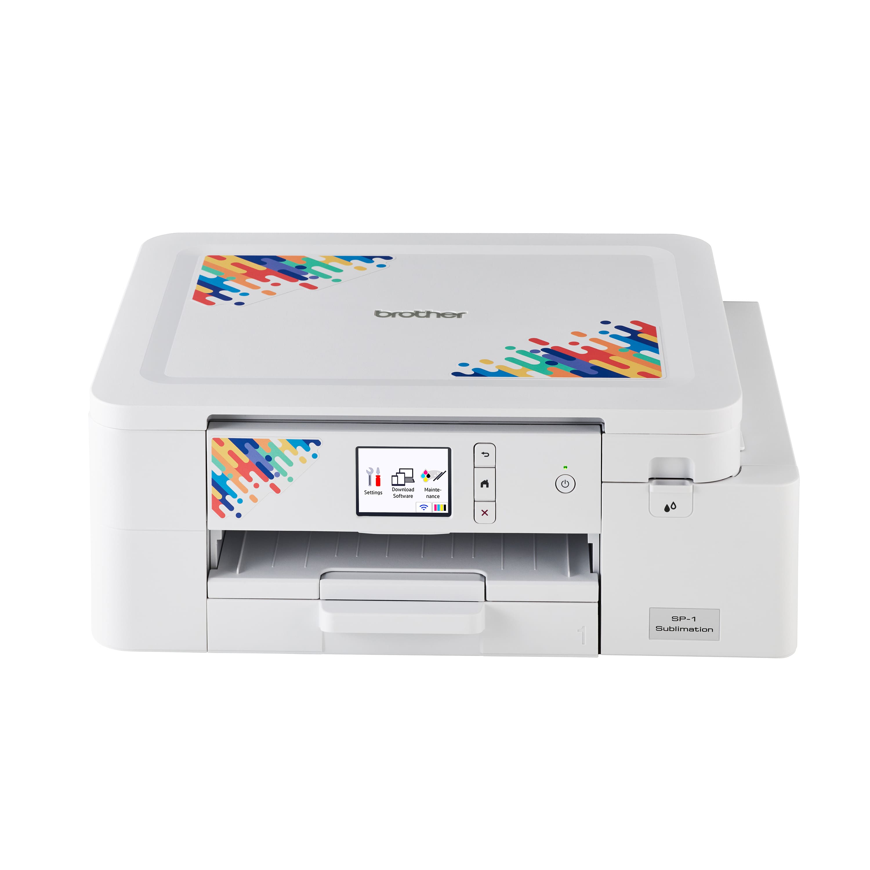Brother - Sublimation SP-1 High-Quality Wireless Inkjet Printer with Paper and Full-Size Inks - White - Front_Zoom