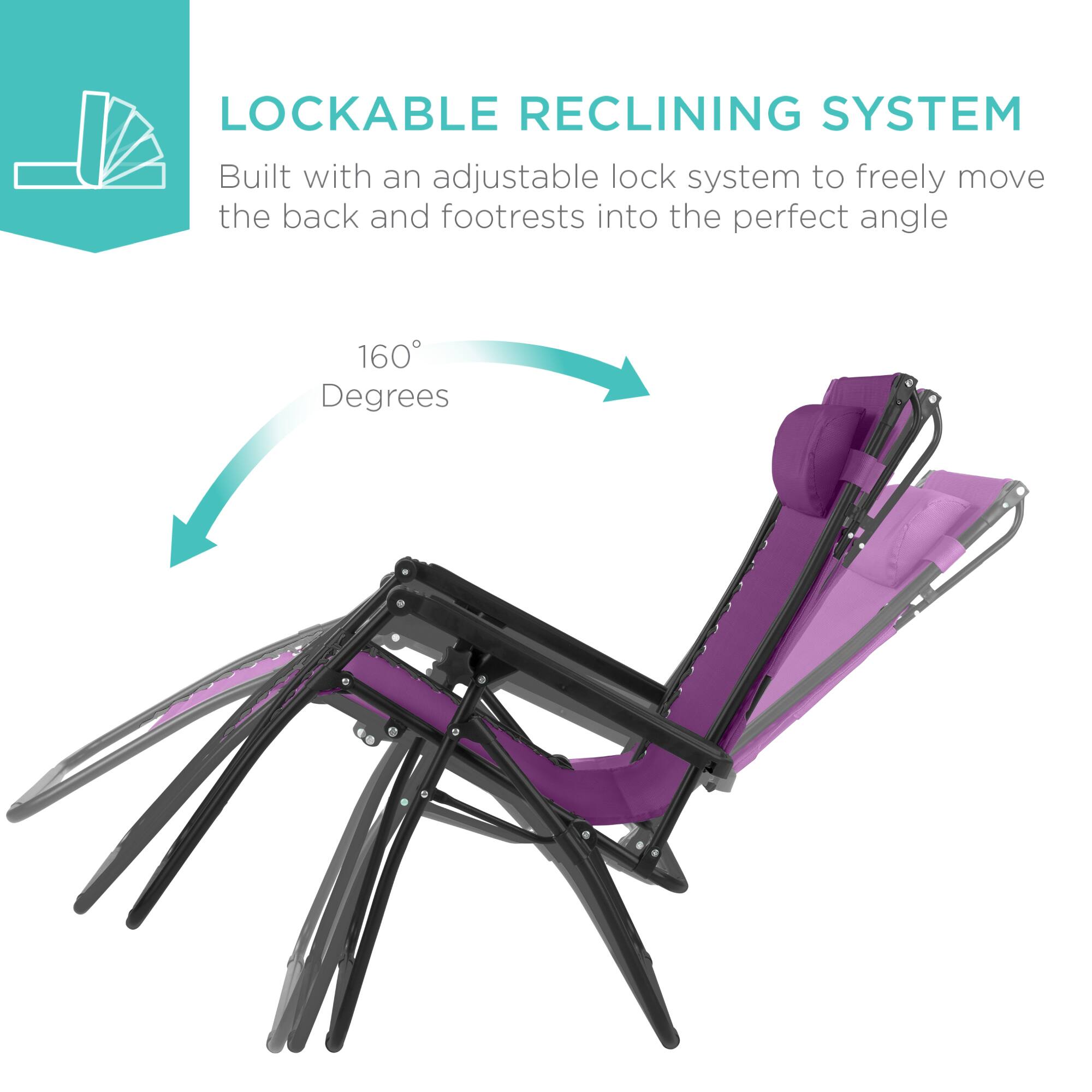 LOCKABLE RECLINING SYSTEM  
Built with an adjustable lock system to freely move the back and footrests into the perfect angle  
160 Degrees
