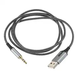 Unique Bargains - 3.3ft USB Male to 3.5mm TRS Audio Adapter Cable for Microphone, Phone, Laptop, Speaker