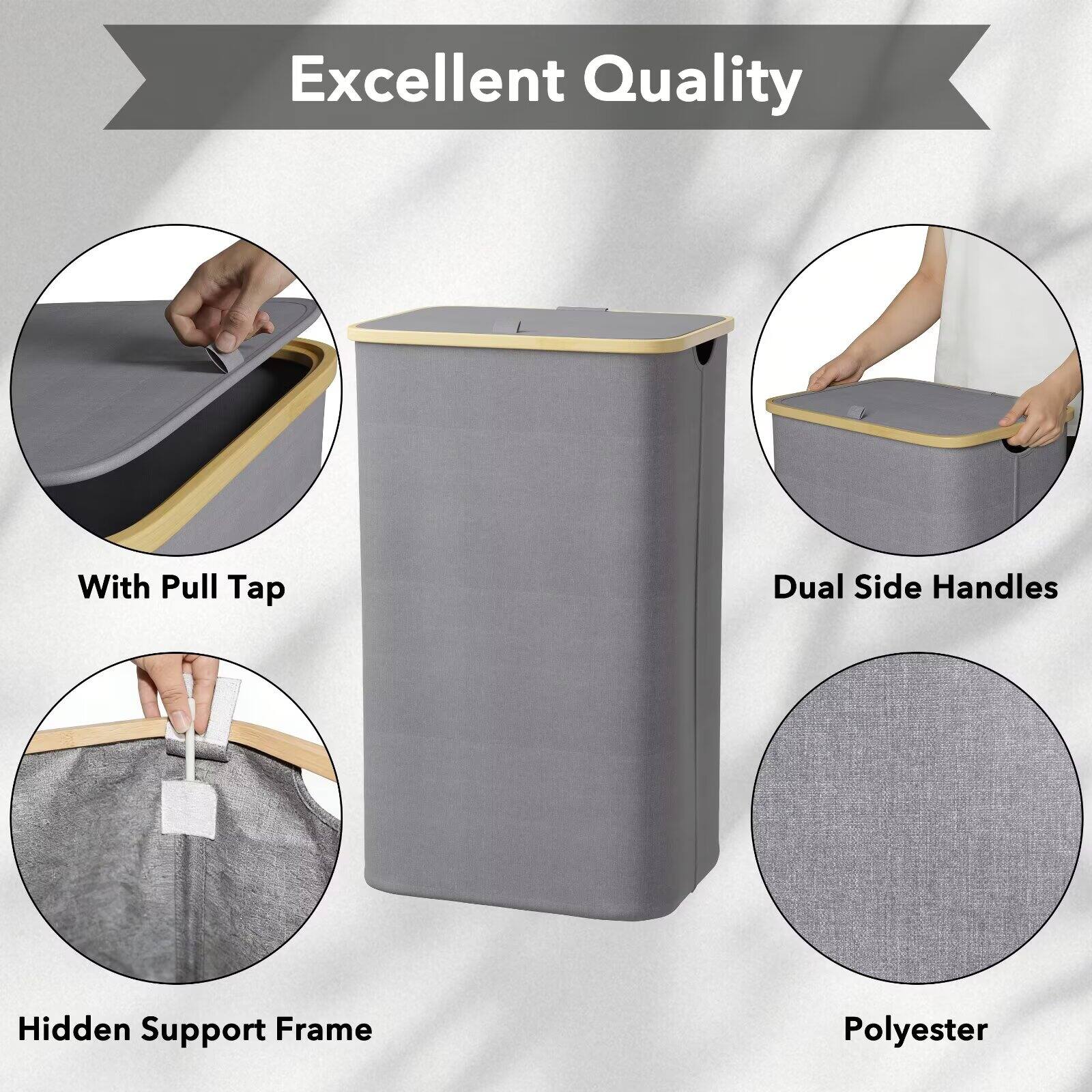 Excellent Quality

- With Pull Tap
- Dual Side Handles
- Hidden Support Frame
- Polyester