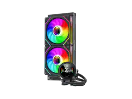 GAMEMAX - IceBerg 240 Digital BK, 240mm ARGB AIO Water Cooler - Supports Intel LGA 1851/1700, AMD AM5/AM4 - Black