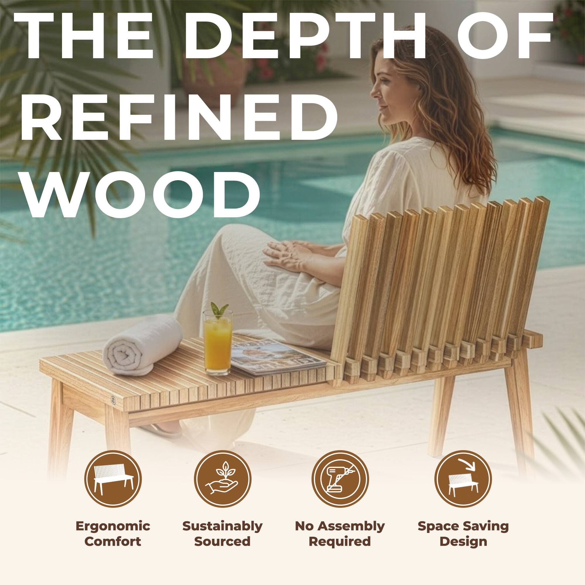 THE DEPTH OF REFINED WOOD

Ergonomic Comfort
Sustainably Sourced
No Assembly Required
Space Saving Design