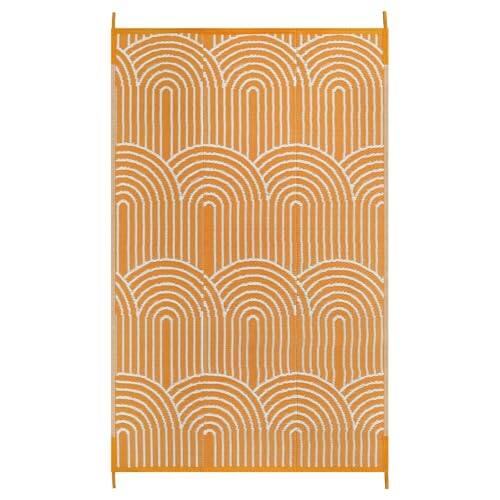 Front. Reds Spade - Outdoor Camping Rugs For Outside Your Rv Waterproof Plastic Straw Reversible Patio Rug Proch Backyard Balco... - Orange-5' x 8' (Rectangular).