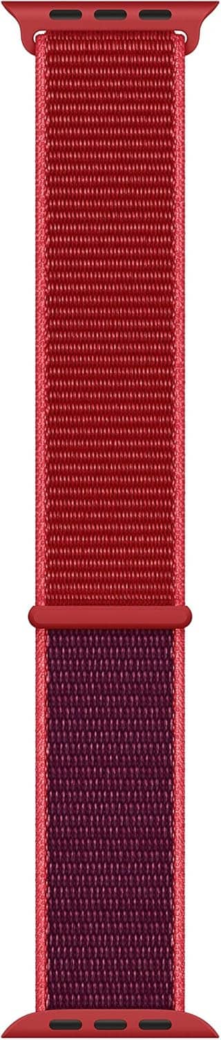Front. Apple - Apple Watch Band - Sport Loop (40mm) (PRODUCT) RED - Regular - Red.