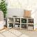 Alt View 13. Costway - 8 Cubbies Shoe Bench with 500 LBS Weight Capacity Cubby Shoe Rack Storage Cabinet White - White.
