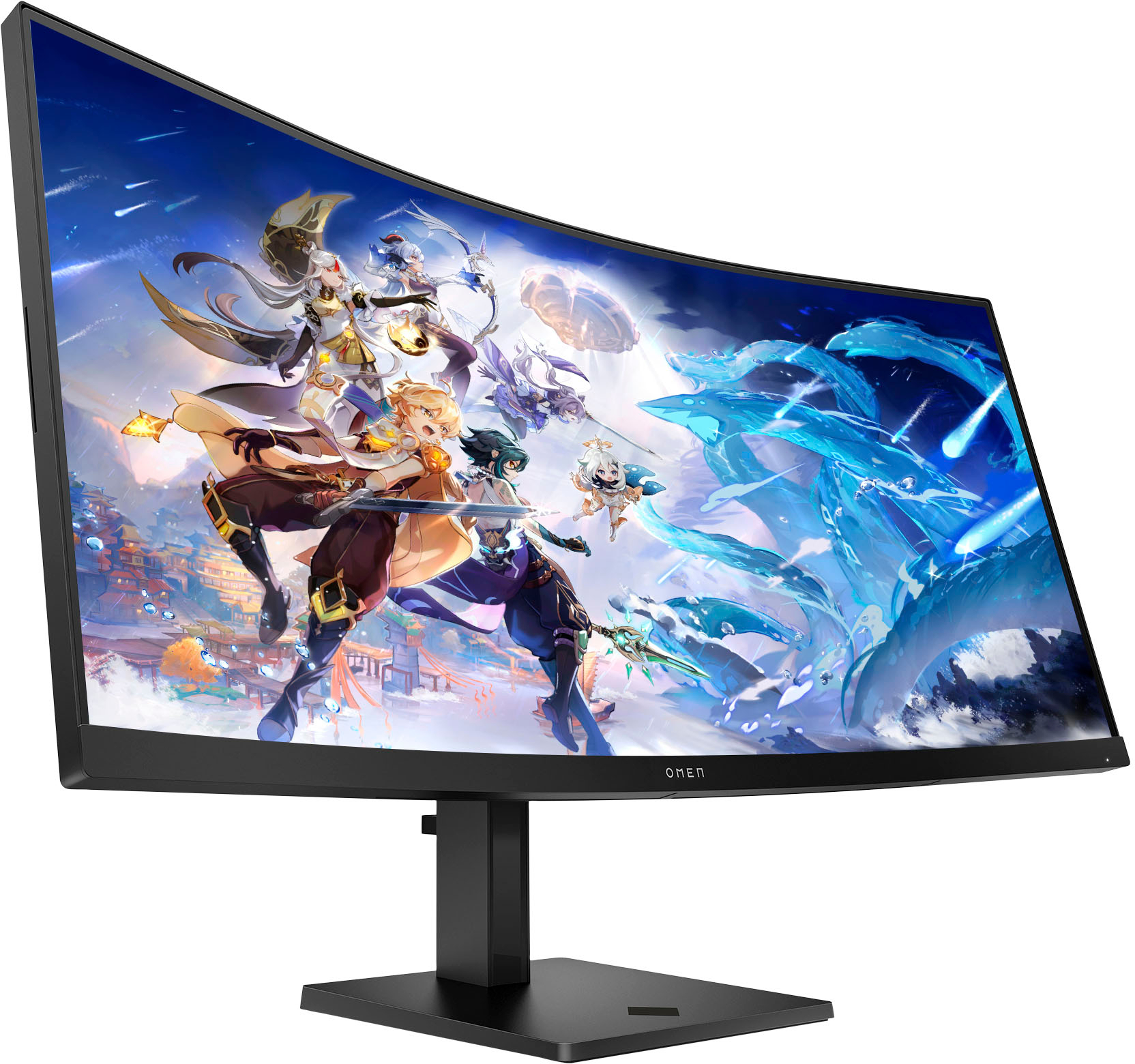 34c Monitor OMEN HP Gaming (DisplayPort, LED Jack) Best Black Buy - with HDR Curved Audio QHD HDMI, Omen VA 34\