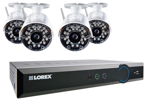  Lorex - 8-Channel, 4-Camera Indoor/Outdoor Wireless DVR Security System