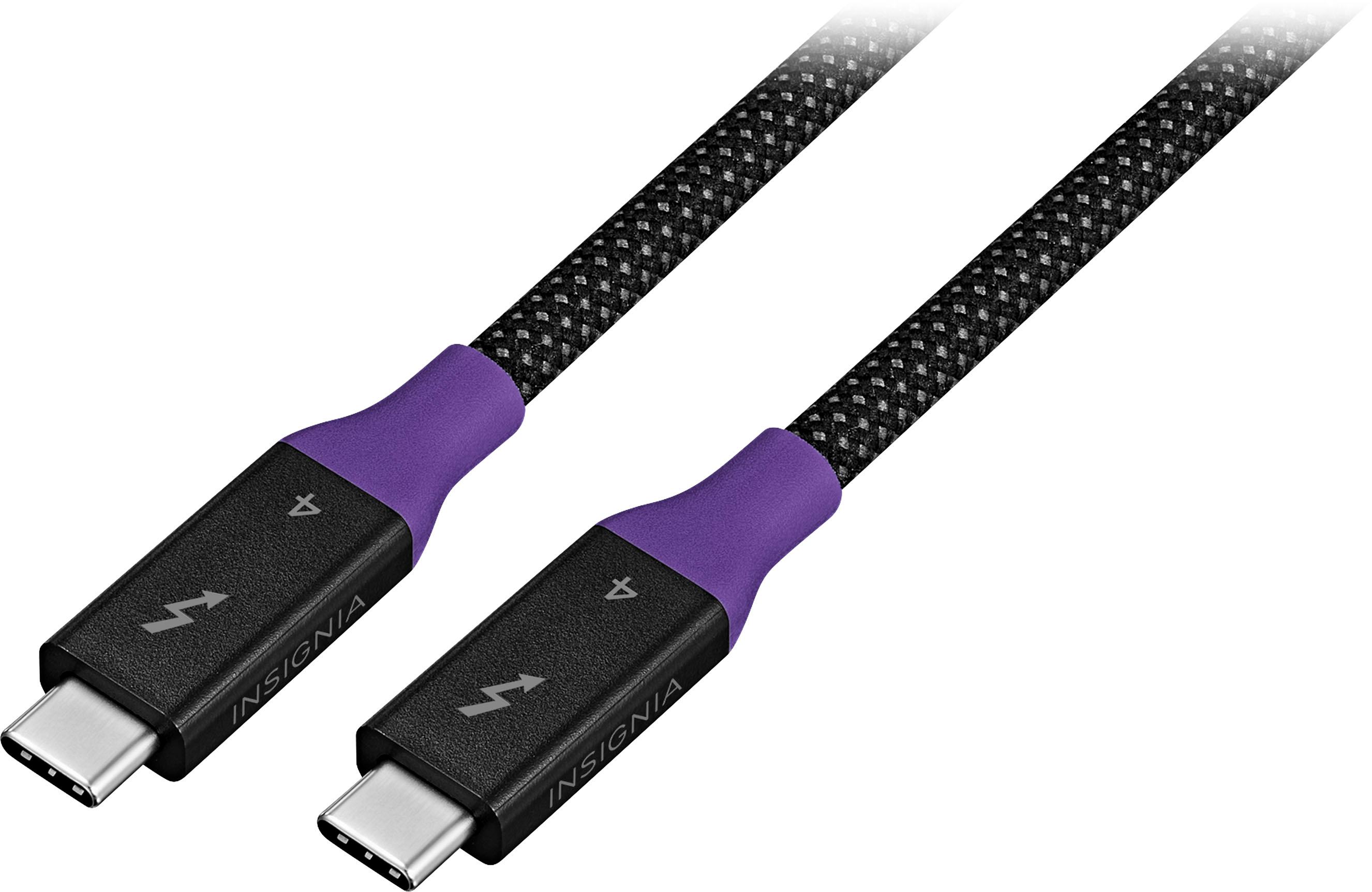 Insignia™ 8ft 240W USB-C to USB-C Charge-and-Sync Braided Cable