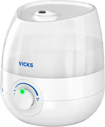 Left. Vicks - Vicks Top Fill 0.5 gallon Ultrasonic Cool Mist Humidifier - White.