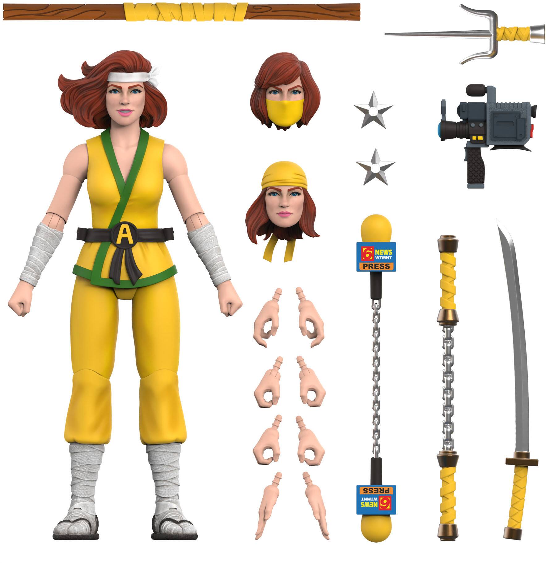 ULTIMATES! 7 in Plastic Teenage Mutant Ninja Turtles Action Figure - Ninja April