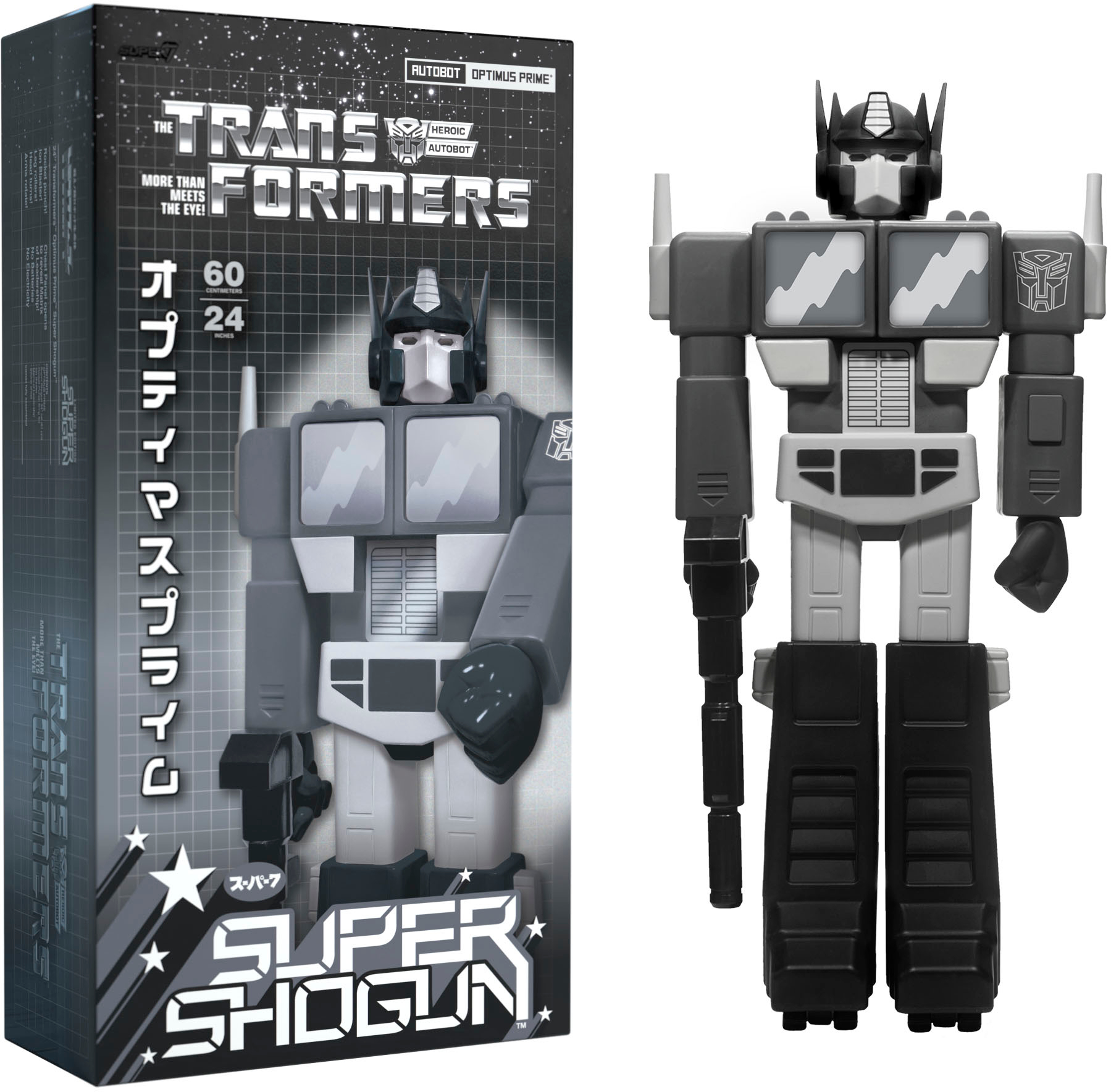 Angle View: Super7 - Super Shogun 20 in Plastic Transformers Figure - Fallen Optimus Prime