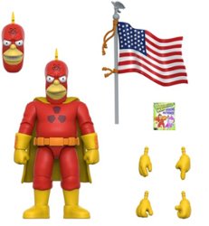 Super7 - ULTIMATES! 7 in Plastic The Simpsons Action Figure - Radioactive Man - Front_Zoom