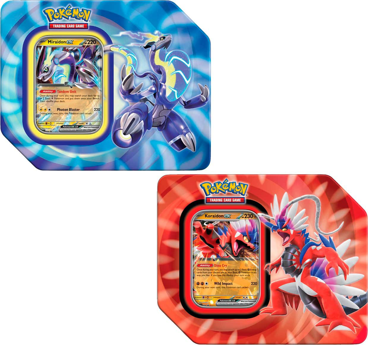 Pokemon Paldea Legends Miraidon ex Tin (5 Booster Packs,1 Promo Foil Card &  More) 