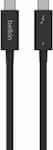 Belkin - 3.3' 8K USB-C to USB-C Thunderbolt 4 Cable with 40Gbps High Speed Data Transfer - Black