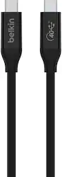 Belkin - USB 4 2.6’ USB-C to USB-C Cable with 100W Power Delivery - Black - Front_Zoom