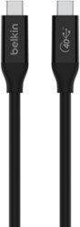 Belkin - USB 4 2.6’ USB-C to USB-C Cable with 100W Power Delivery - Black - Front_Zoom
