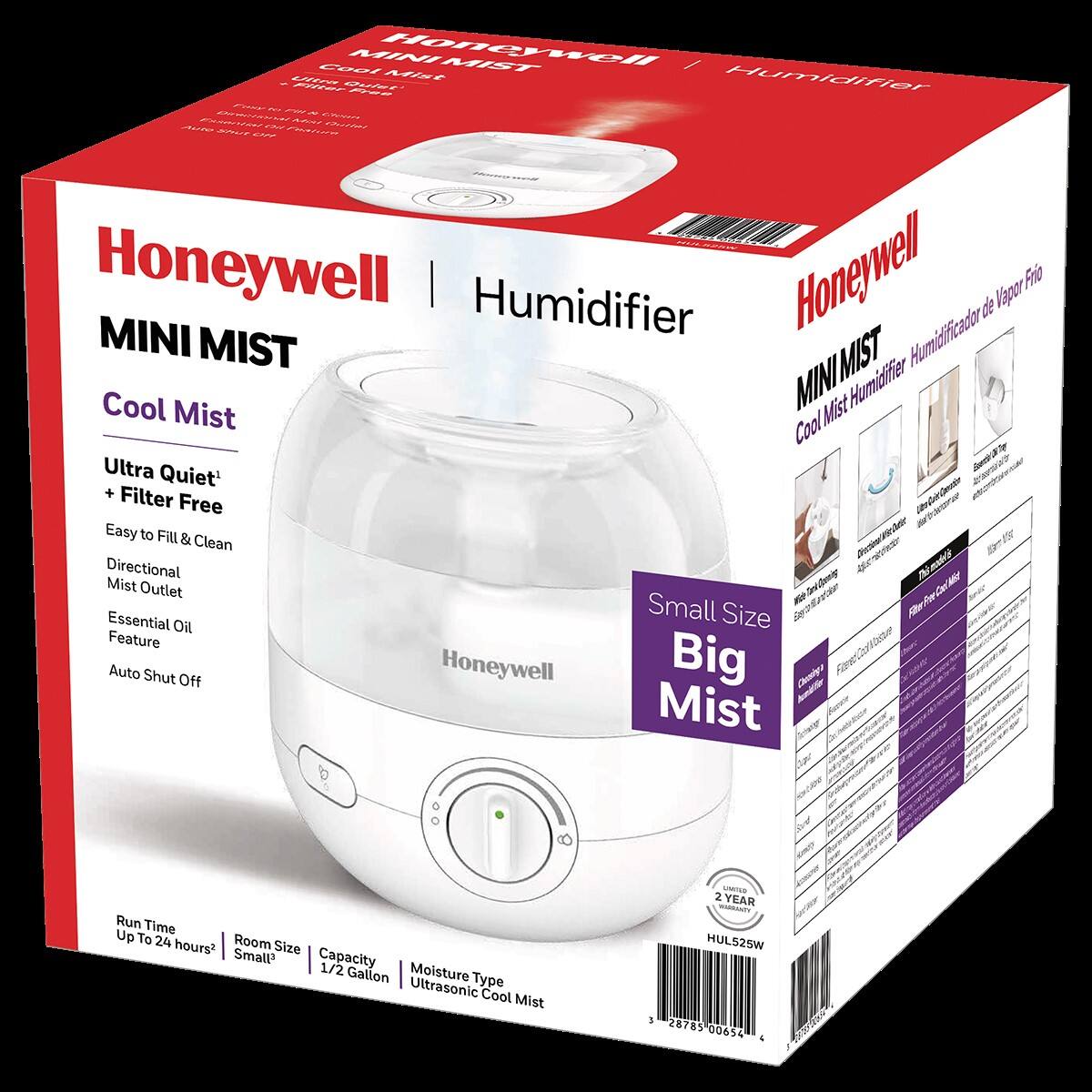 Alt View 14. Honeywell - Honeywell 0.5 gallon Mini Mist Humidifier - White.
