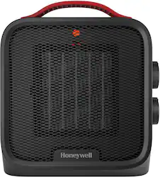 Honeywell - UberHeat 5 Ceramic Heater - Black - Front_Zoom