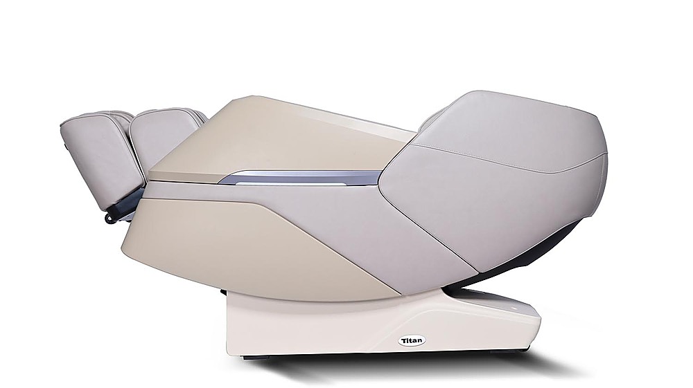 Left View: Titan - Pro Luxe 3D Massage Chair - Taupe