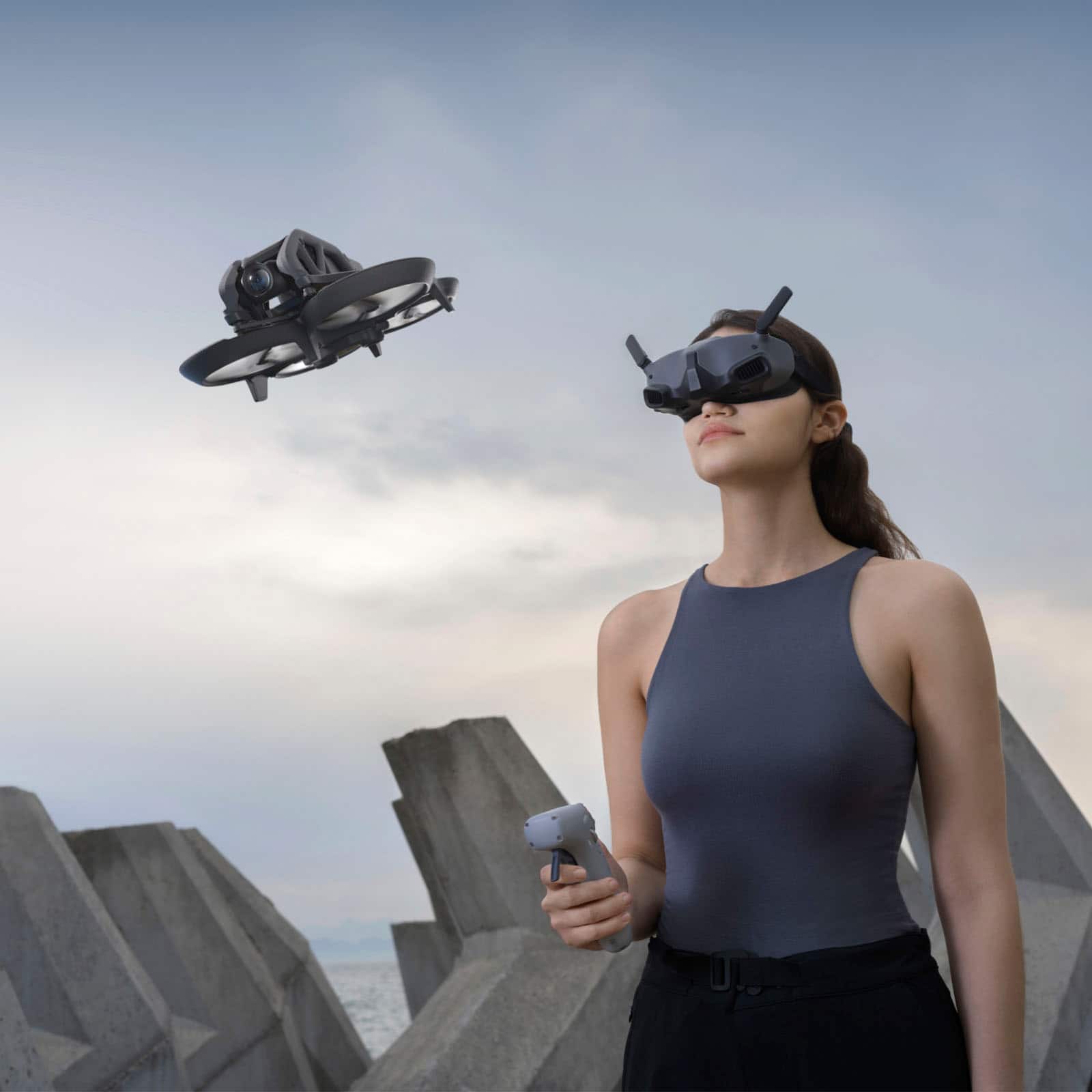 Alt View 15. DJI - Avata Explorer Combo Drone with Motion Controller (Goggles Integra and RC Motion 2) - Gray.