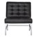 Front Zoom. Studio Designs - Home Ashlar Modern Blended Leather Accent Chair - Black.