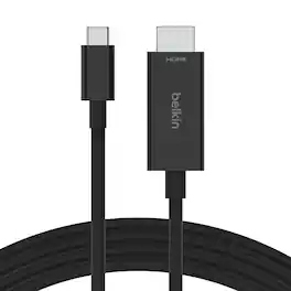 Belkin - USB Type C to HDMI 2.1 Cable, 6.6FT, 8K@60Hz, 4K@144Hz - Black