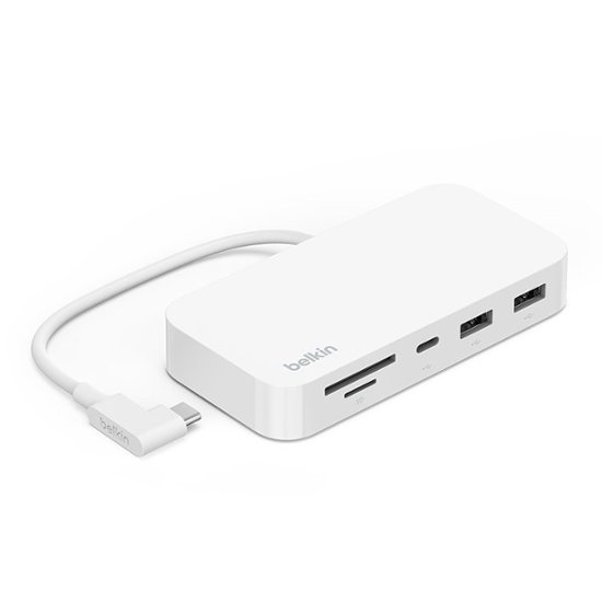Belkin USB-C 6-in-1 Multiport Hub with Mount Powered USB with Micro SD Reader - Best Buy